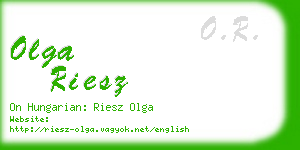 olga riesz business card